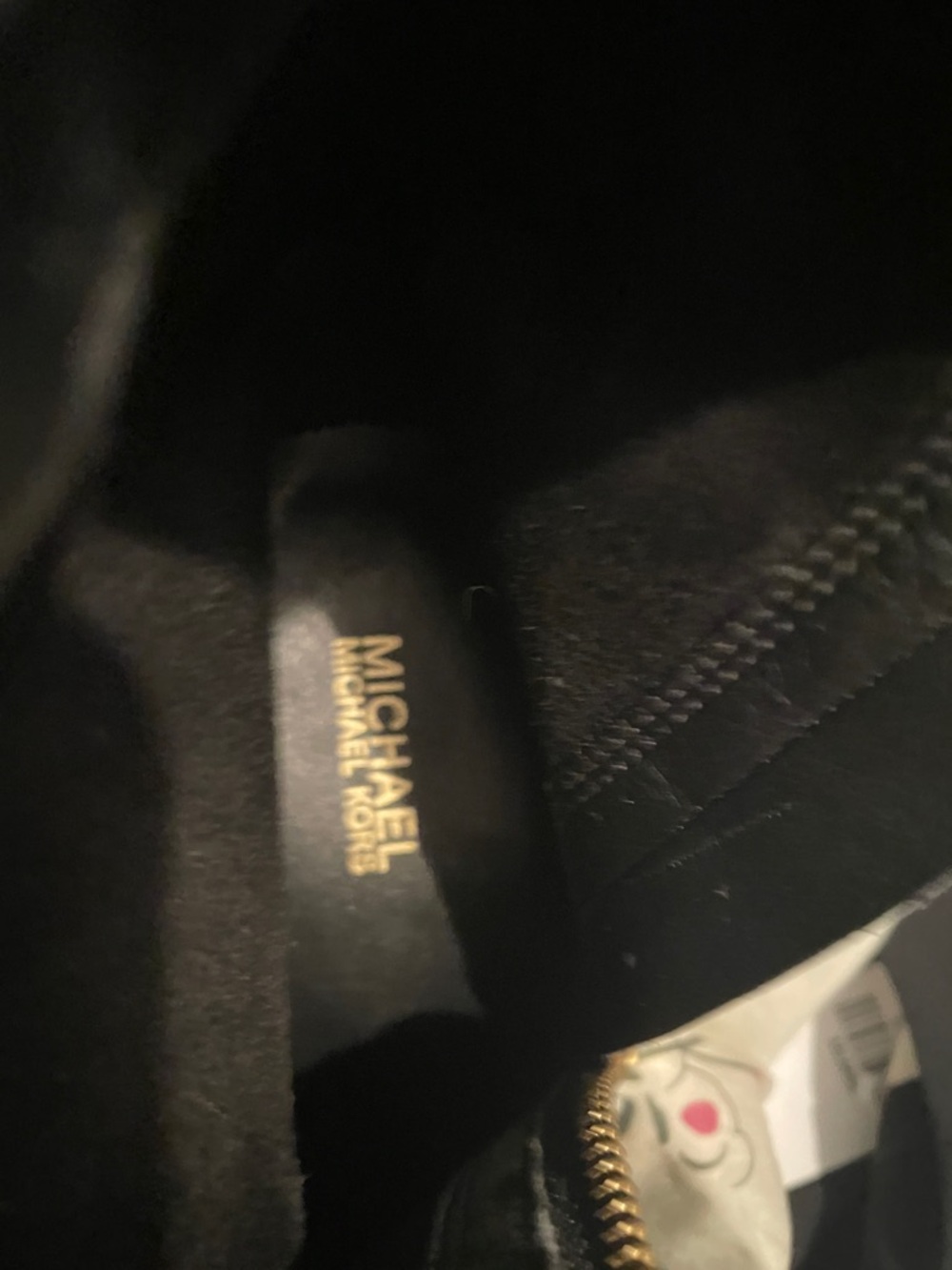 Michael Kors Black Leather Mid-Calf Ankle Boots with Side Zip - Picture 4 of 4